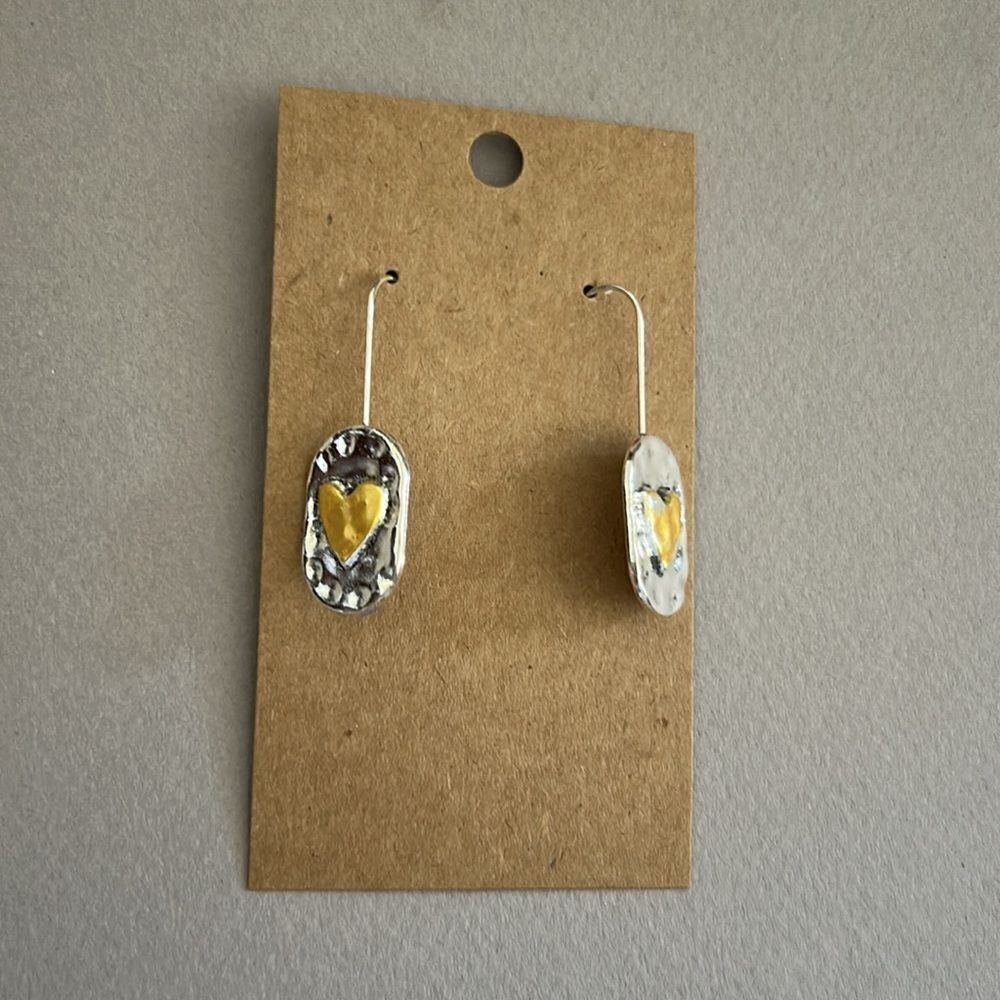 Boho Heart Earrings A1302 - Picture 3 of 3